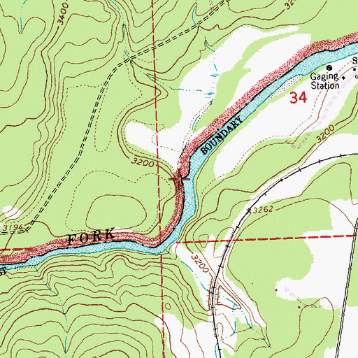 Topographic Map of Rubideau Creek, MT