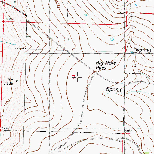 Topographic Map of Carroll Hill, MT