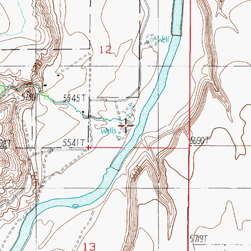 Topographic Map of Ruby Creek, MT