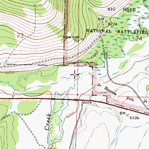 Topographic Map of Ruby Creek, MT