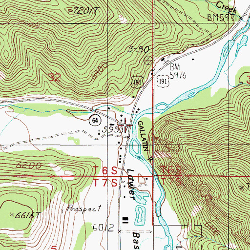 Topographic Map of West Fork Gallatin River, MT