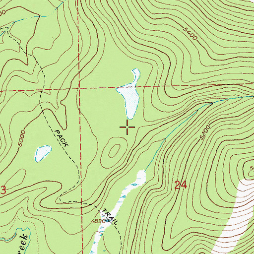 Topographic Map of Salish Mountains, MT