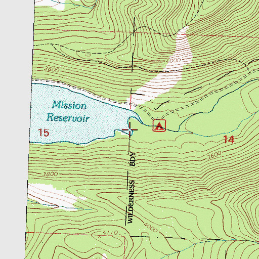 Topographic Map of Mission Reservoir Campground 2, MT