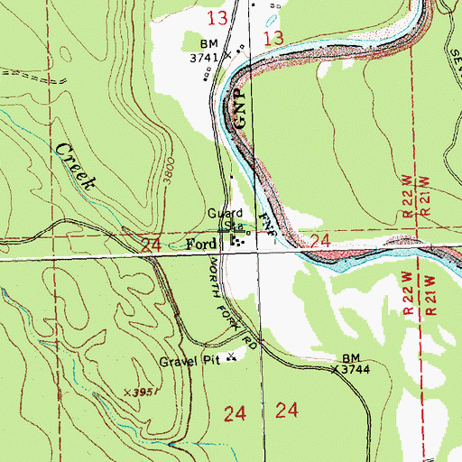 Topographic Map of Ford Ranger Station, MT
