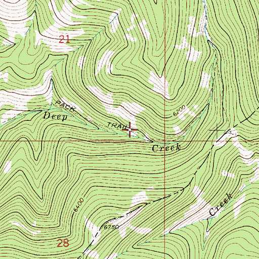 Topographic Map of Deep Creek Figure 8 Loop National Recreation Trail, MT