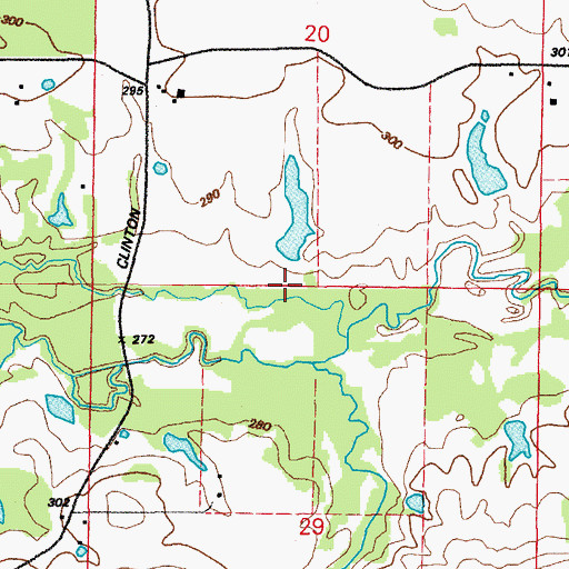 Topographic Map of Parks Lake Dam, AR