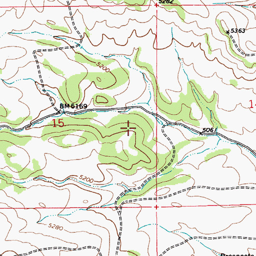 Topographic Map of Judith River State Wildlife Management Area, MT