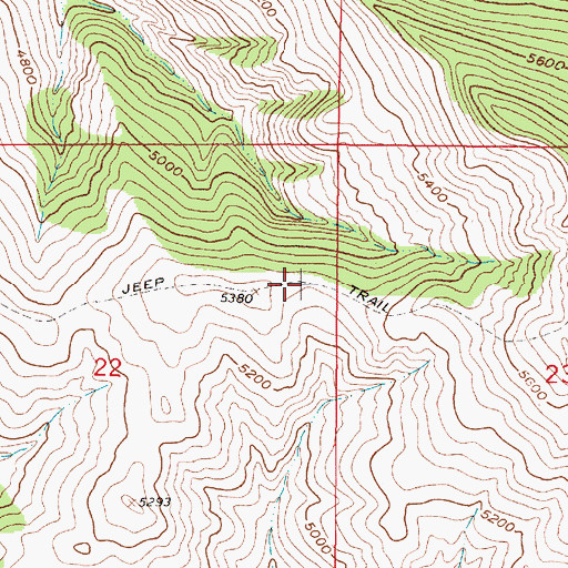 Topographic Map of Beartooth Game Management Area, MT