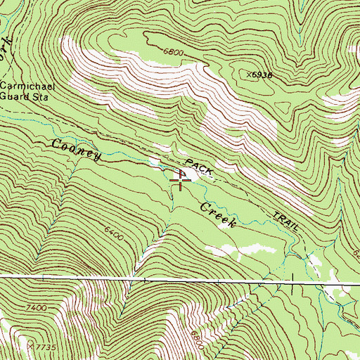 Topographic Map of Scapegoat Wilderness, MT