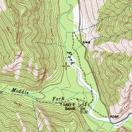 Topographic Map of Cave Mountain Campground, MT