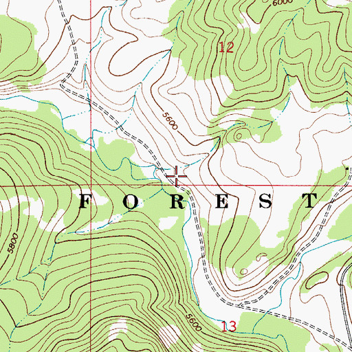 Topographic Map of Sheep Creek Campground, MT