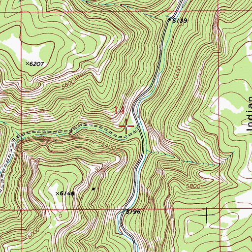 Topographic Map of Hay Canyon Campground, MT