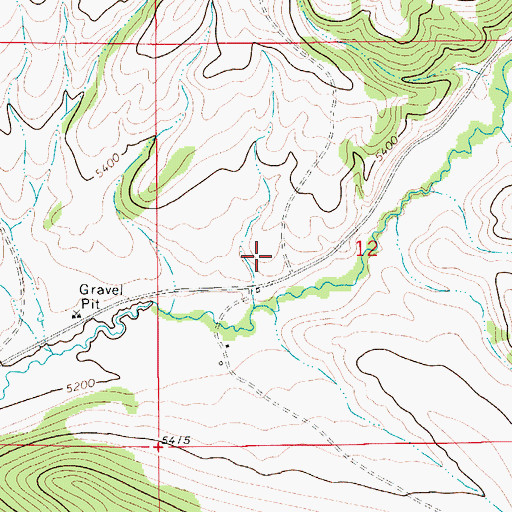 Topographic Map of Newlan Creek Campground, MT