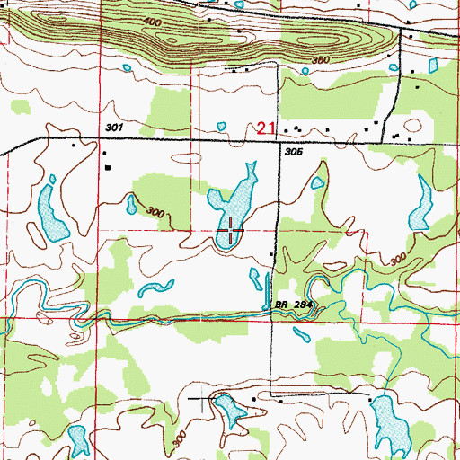 Topographic Map of Blacks Lake Dam, AR