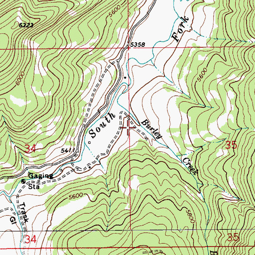 Topographic Map of Trask Ranch, MT