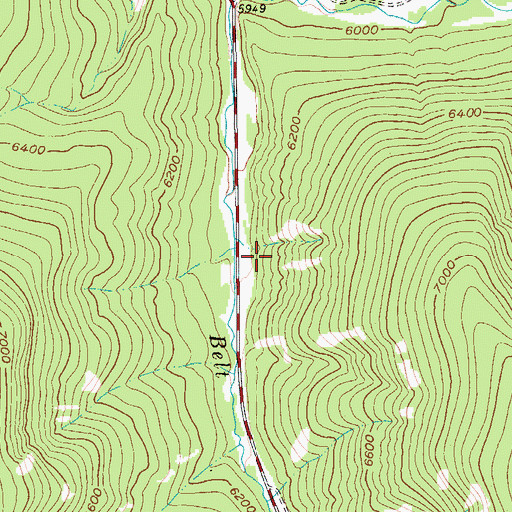 Topographic Map of Many Pines Campground, MT