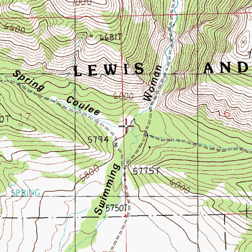 Topographic Map of Seepy Spring Coulee, MT