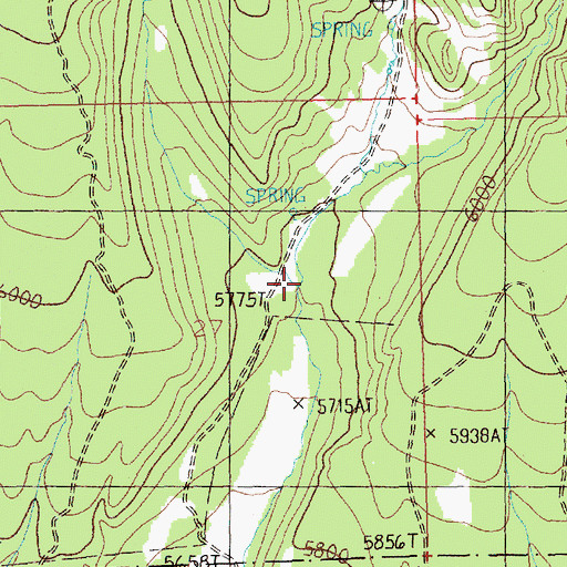 Topographic Map of Green Canyon, MT