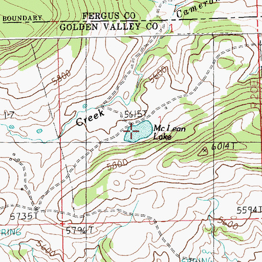 Topographic Map of McLean Lake, MT