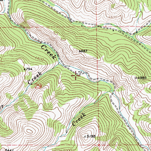 Topographic Map of Highwood Cow Camp, MT