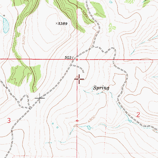 Topographic Map of Creek Corral, MT