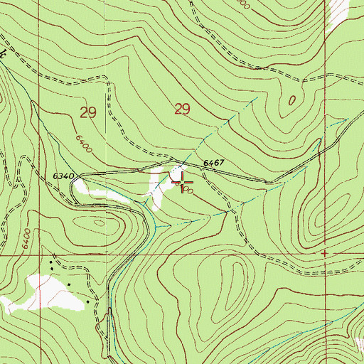 Topographic Map of Hunter Spring Guard Station, MT