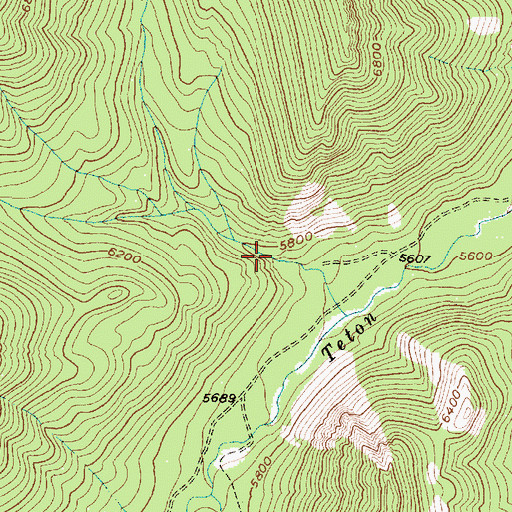 Topographic Map of Mill Falls, MT