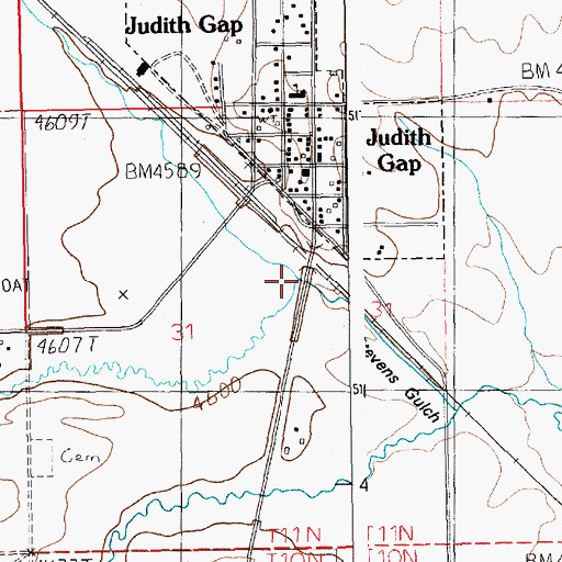Topographic Map of Oka Coulee, MT