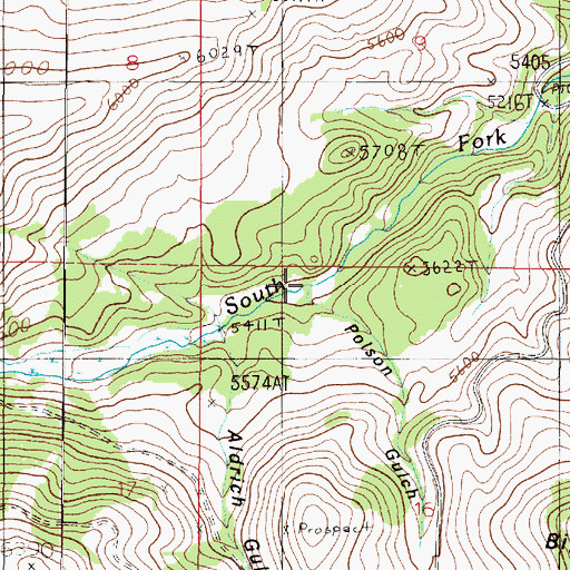 Topographic Map of Polson Gulch, MT