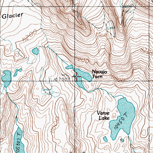 Topographic Map of Navajo Tarn, MT