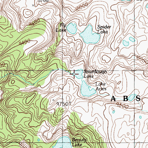 Topographic Map of Sourdough Lake, MT