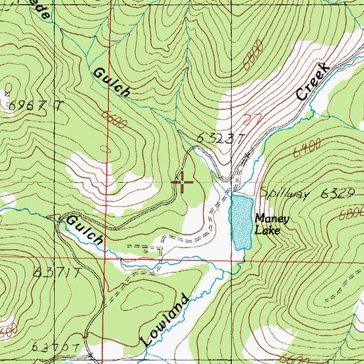 Topographic Map of Sheepshead Recreation Area, MT