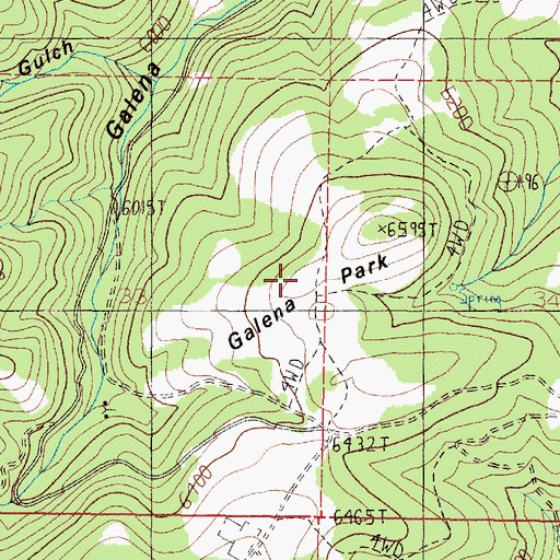 Topographic Map of Galena Park, MT