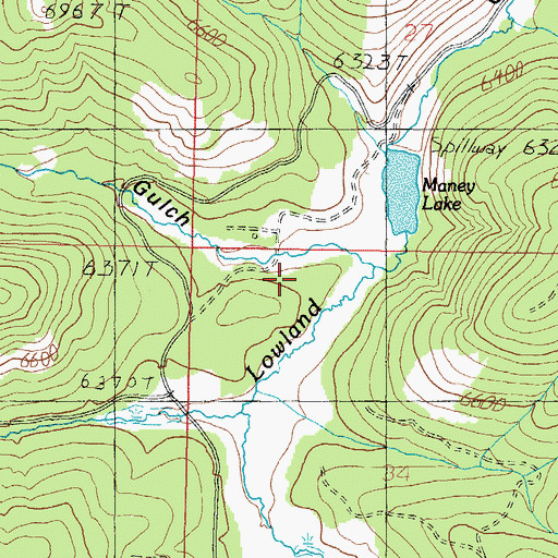 Topographic Map of Freedom Point Campground, MT
