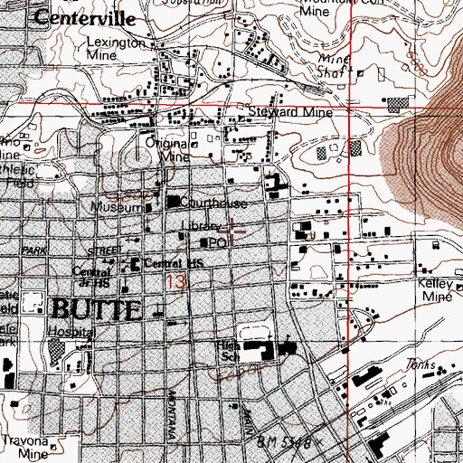 Topographic Map of Deerlodge Supervisors Office, MT