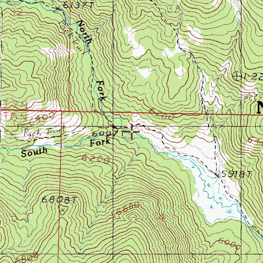 Topographic Map of North Fork Red Rock Creek, MT