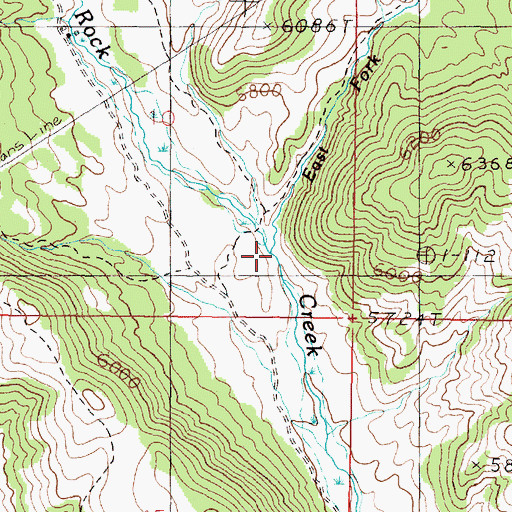 Topographic Map of East Fork Red Rock Creek, MT