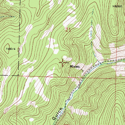 Topographic Map of Royal Basin Mine, MT