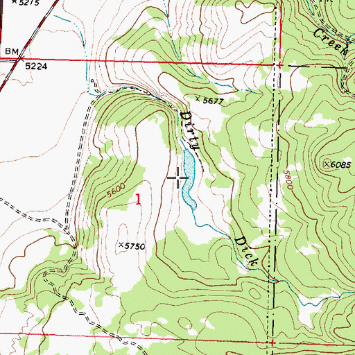 Topographic Map of Kroger Pond, MT