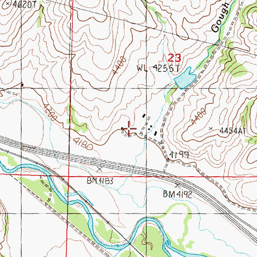 Topographic Map of Dutton, MT