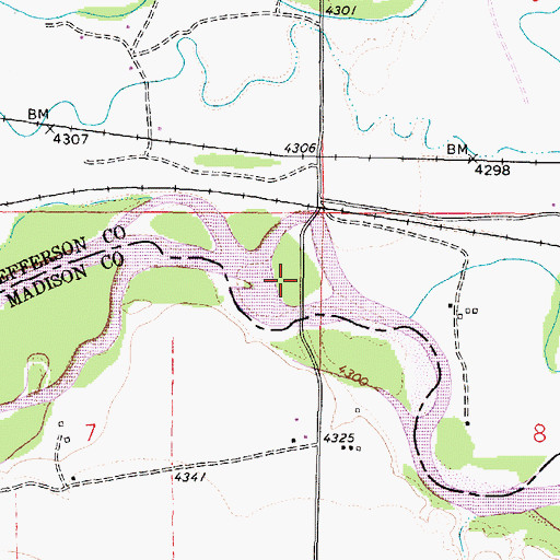 Topographic Map of Mayflower Bridge, MT
