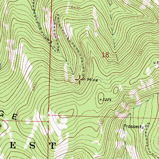 Topographic Map of Snowcap Mine, MT
