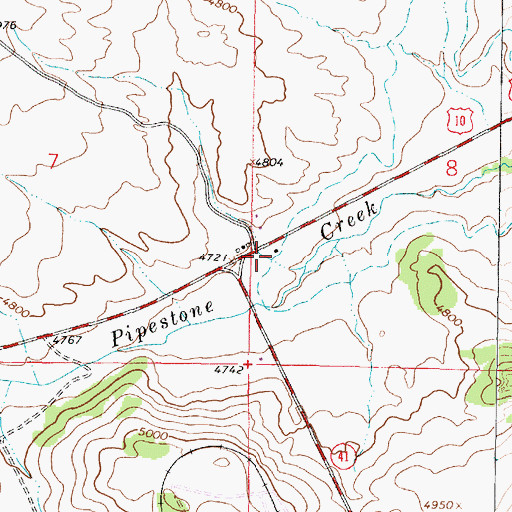 Topographic Map of Cactus Junction, MT