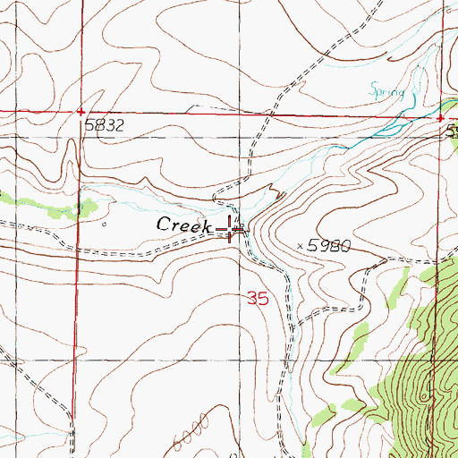 Topographic Map of Johnson, MT
