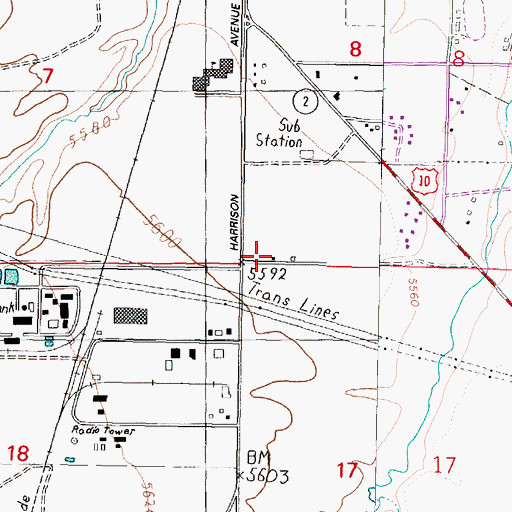 Topographic Map of Butte Skeet Club, MT