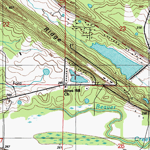 Topographic Map of Jewell Lake, AR