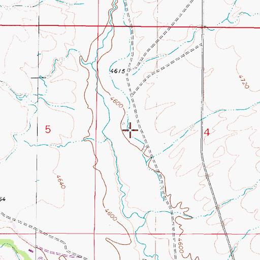 Topographic Map of Correa Ranch, MT