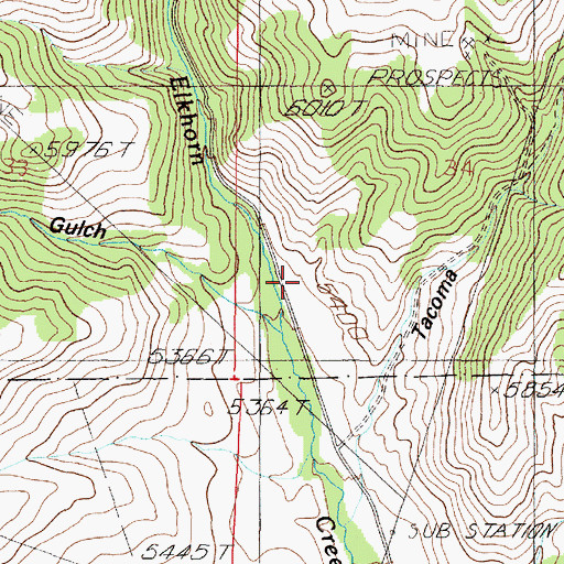 Topographic Map of Blazing Place, MT