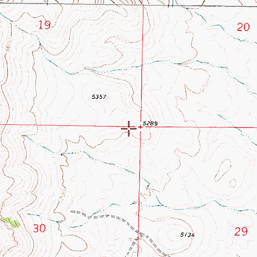 Topographic Map of Bull Mountain State Wildlife Management Area, MT