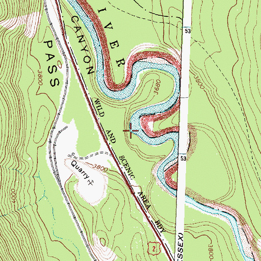 Topographic Map of Kuhns Fishing Access, MT